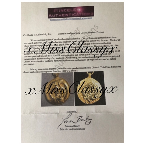 ✨Authentic Vintage CHANEL COCO Mademoiselle Pendant Gold Necklace - Picture 10 of 10